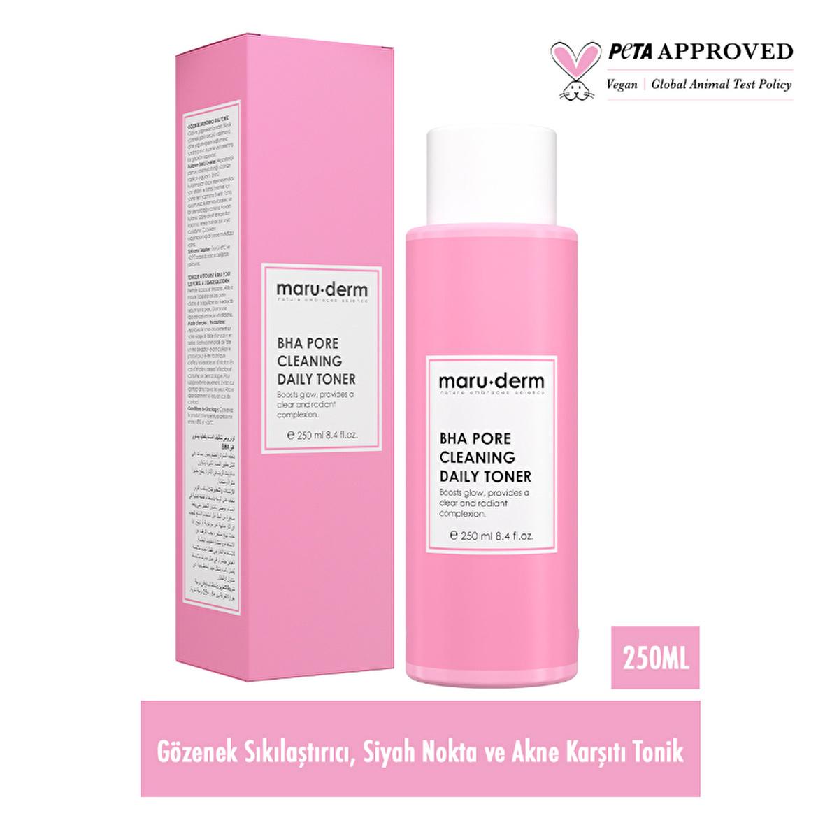 Maruderm BHA Toner: Pore Minimizing, Blackhead & Acne Treatment - Salicylic Acid, Oil Control, Fragrance-Free, Exfoliating Face Toner (8.45 fl oz) Maruderm BHA Toner: Acne, Blackhead & Pore Minimizer BHA toner, pore minimizing toner, blackhead removal toner, acne treatment toner, salicylic acid toner, oil control toner, fragrance free toner, Maruderm toner, skin balancing toner, exfoliating face toner, toner, BHA, salicylic acid, niacinamide, Chamomilla Recutita Flower Extract, Aloe Barbadensis Leaf Extract