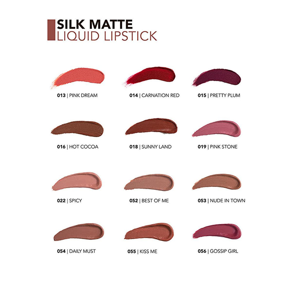 Flormar Silk Matte Liquid Lipstick - Long-Lasting Matte Finish, Nourishing Formula - Lipstick