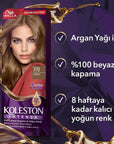 Wella Koleston Kumral Hair Dye: 100% Grey Coverage, Long Lasting Permanent Brown Hair Color with Argan Oil - At-Home Hair Color Kit Wella Koleston Hair Dye: Grey Coverage, Long Lasting Kumral Color hair dye, permanent hair color, grey coverage hair dye, long lasting hair color, kumral hair dye, brown hair dye, at home hair color, argan oil hair dye, wella koleston, hair color kit, grey hair coverage, hair color, hair coloring, hair dye kit, permanent hair dye, at-home hair dye, brown hair, kumral, argan oil