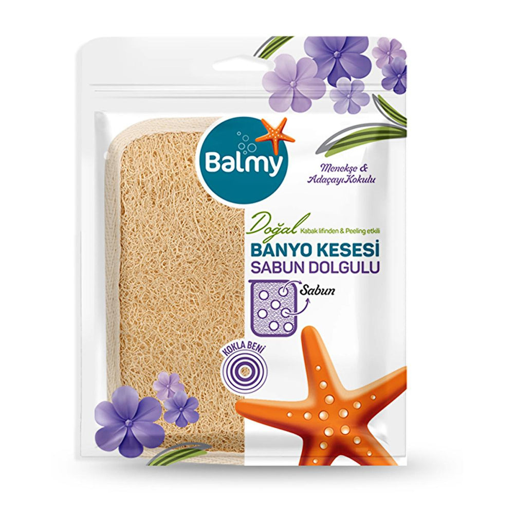 Balmy Natural Soap Filled Bath Puff for Gentle Exfoliation - Sensitive Skin Care - view 4