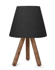 Homing Tasarım - Wooden Table Lamp with Fabric Shade, Energy-Efficient E27 Socket, Modern Home Decor - view 2