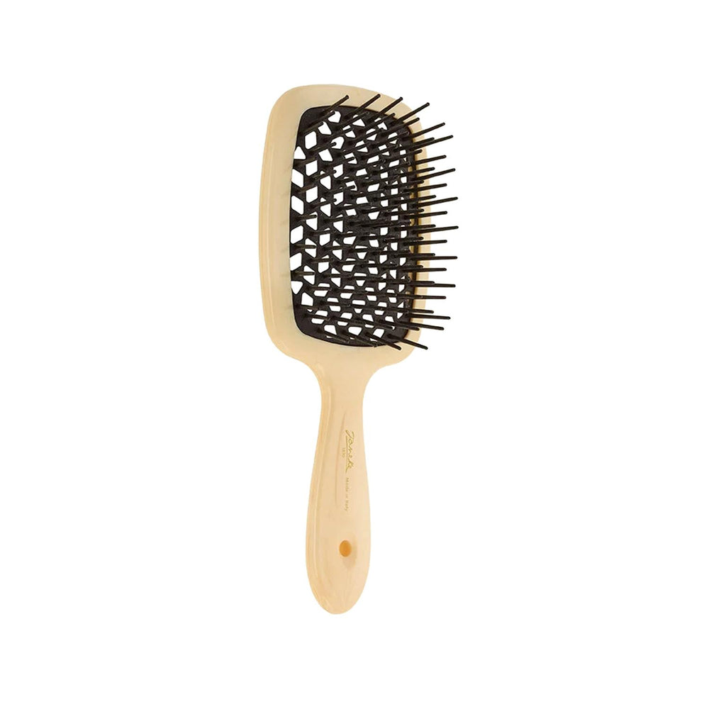 Janeke Superbrush Detangling Hairbrush in Cream & Black