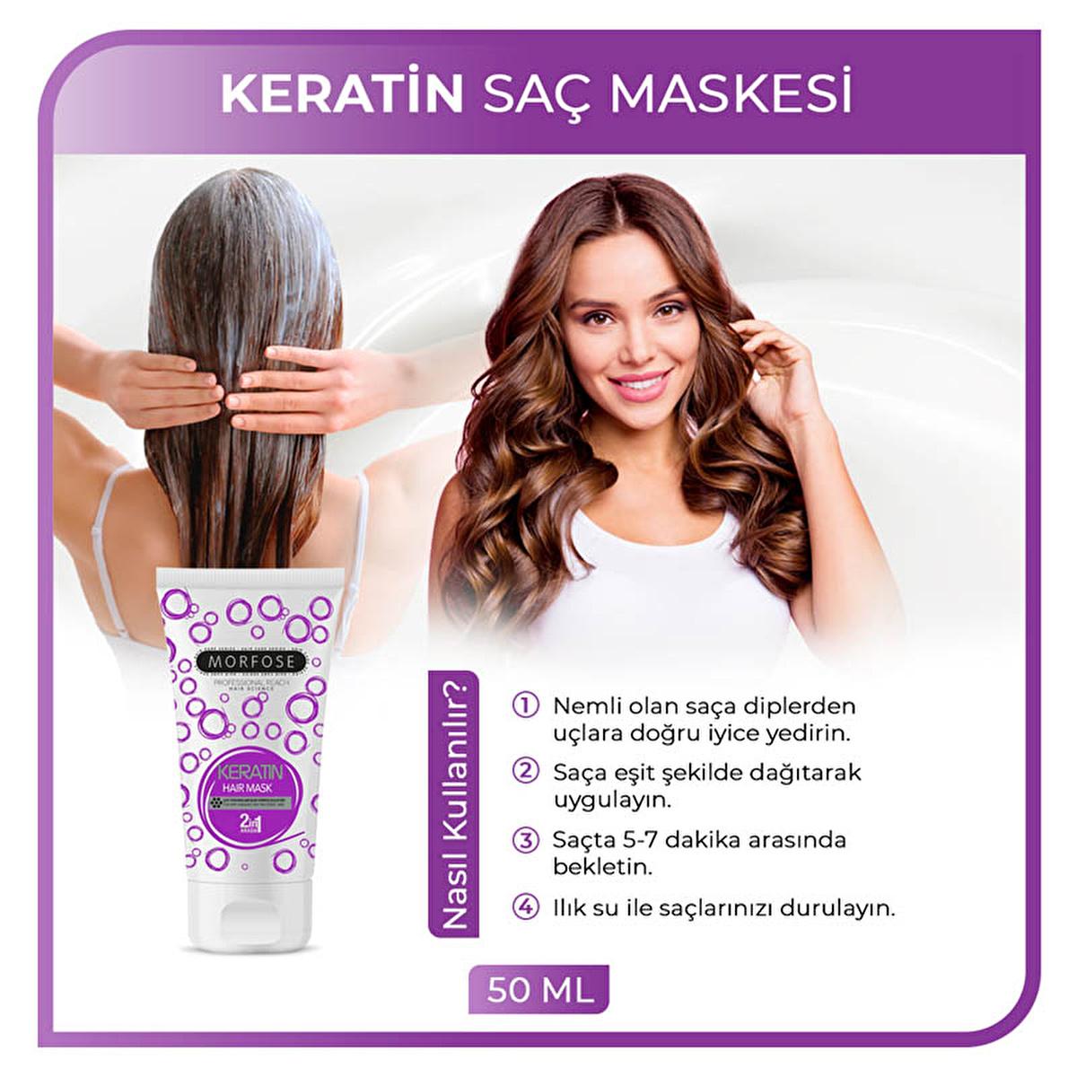 Morfose Keratin Hair Mask for Damaged Hair - Nourishing, Repairing, and Strengthening Treatment with Hydrolyzed Proteins - 1.69 fl oz Morfose Keratin Hair Mask - Repair Damaged Hair Keratin Hair Mask, Damaged Hair Repair, Morfose Hair Care, Nourishing Hair Mask, Protein-based Hair Treatment, Hair Repair, Hair Nourishment, Keratin Treatment, Hair Care, Hair Mask, Damaged Hair, Over-processed Hair, Hair Strengthening, Hair Softening