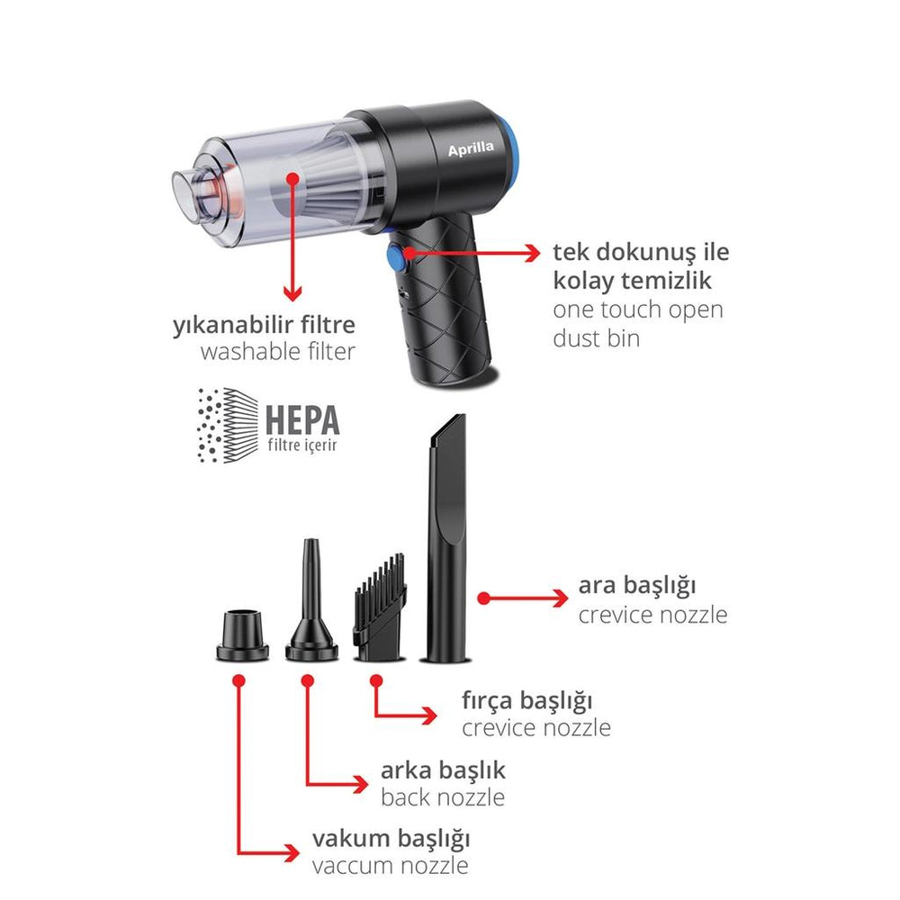 Aprilla AVC-4034 Rechargeable Handheld Vacuum Cleaner