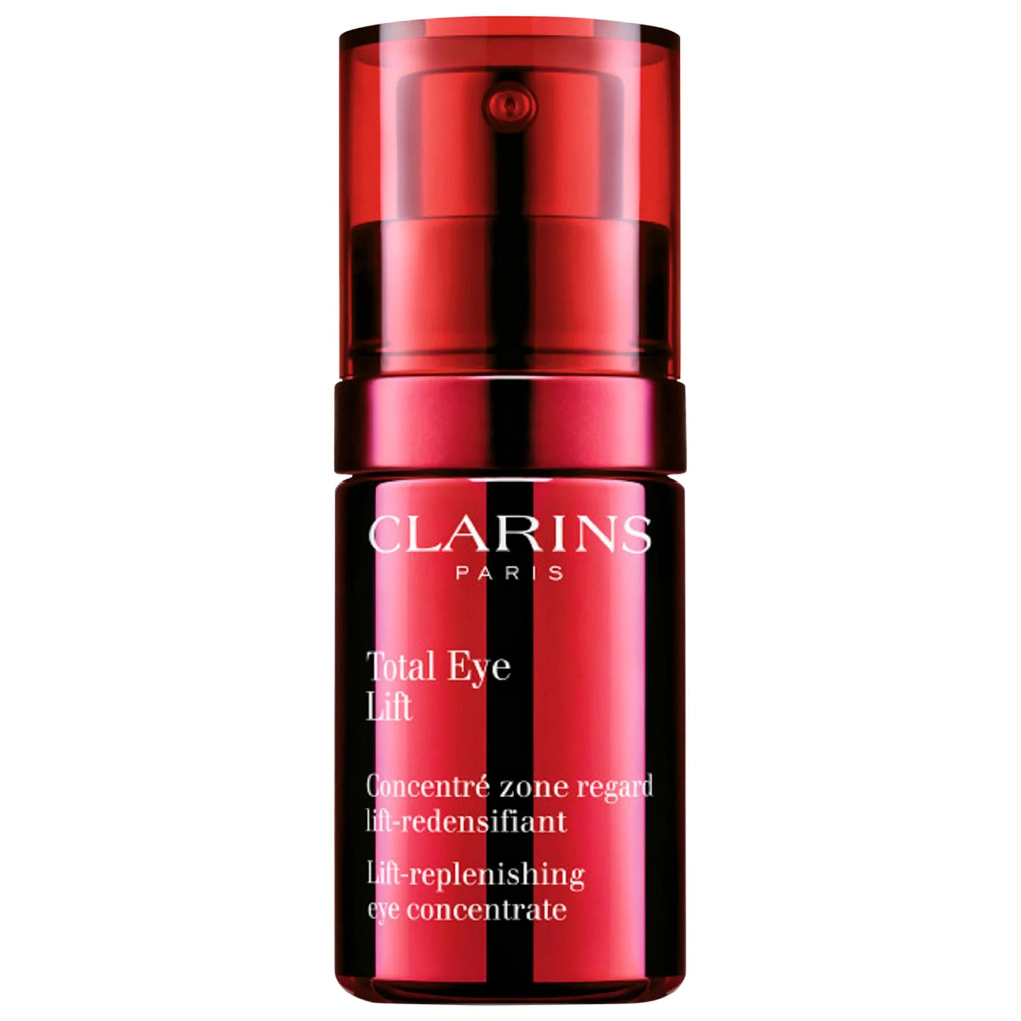 Clarins Total Eye Lift Firming & Smoothing Anti-Aging Eye Cream - Natural Skincare for Lift and Firm Eye Area, Reduce Fine Lines and Wrinkles Clarins Anti-Aging Eye Cream - Lift & Firm Anti-Aging Eye Cream, Natural Skincare, Clarins Eye Cream, Lift and Firm Eye Area, Reduce Fine Lines and Wrinkles, Eye Care, Skincare, Fine Lines and Wrinkles, Dark Circles, Natural-Origin Ingredients, Harungana Extract, Cassie Flower Wax, Albizia Extract, Horse Chestnut-Derived Escin, Eye Creams & Treatments