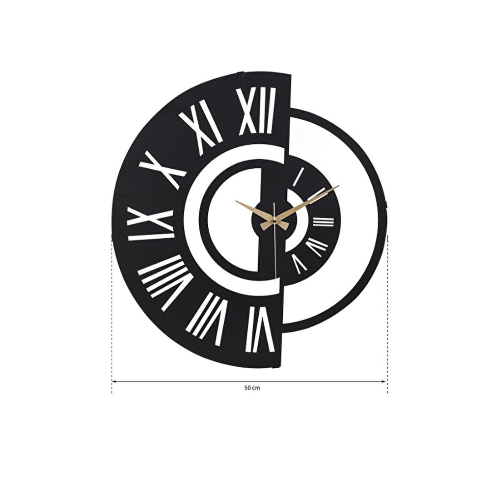 Muyika 50cm Metal Silent Wall Clock - Modern Large Wall Decor for Indoor Spaces - view 4