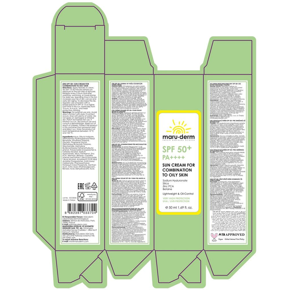 Maruderm SPF 50+ Sunscreen for Oily Skin 50 ml