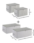 Ocean Home 4-Piece Gray Collapsible Storage Basket Set for Home Organization Ocean Home 4-Piece Gray Storage Basket Set storage baskets, gray storage set, collapsible storage, home organization, textile storage solutions, closet organization, underbed storage, linen storage, household textiles, breathable storage, space-saving storage