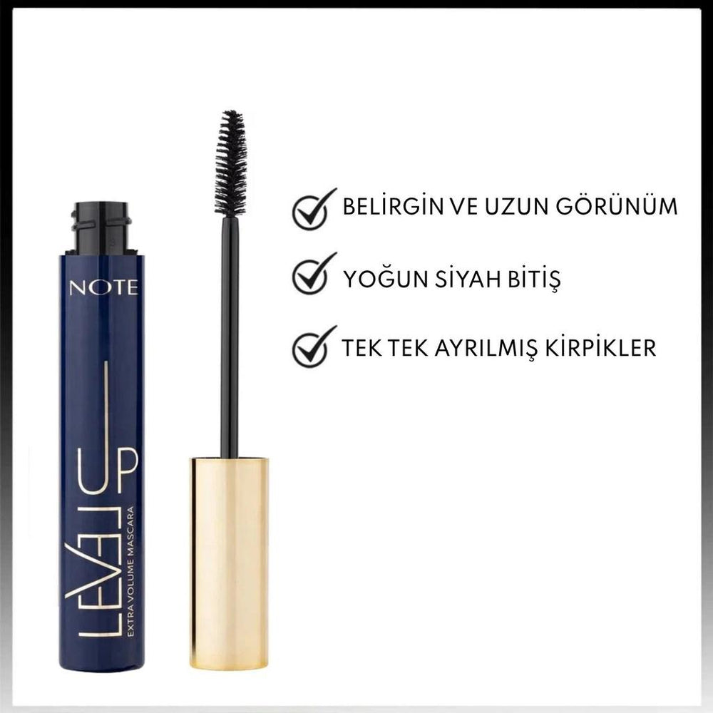 Note Level Up Extra Volume Mascara in Black