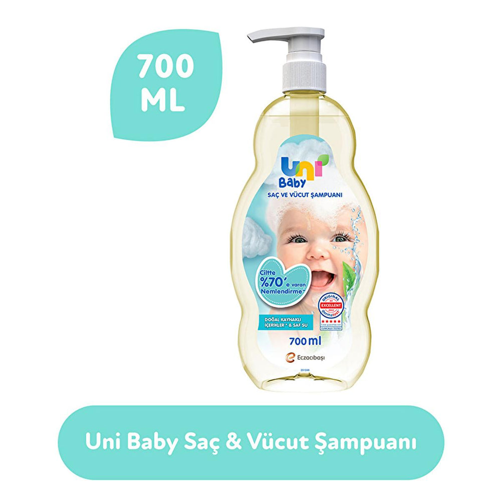 Uni Baby Natural Hypoallergenic Baby Shampoo & Body Wash - Gentle, Moisturizing, Dermatologically Tested - 23.69 fl - view 3