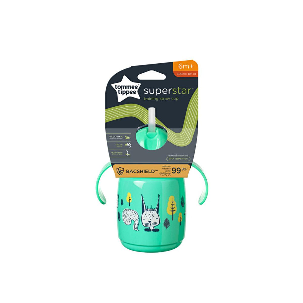 Tommee Tippee Baby Training Cup with Straw, 300ml Green Sippy Cup for Babies - Easy Drinking, Safe & Practical - view 2
