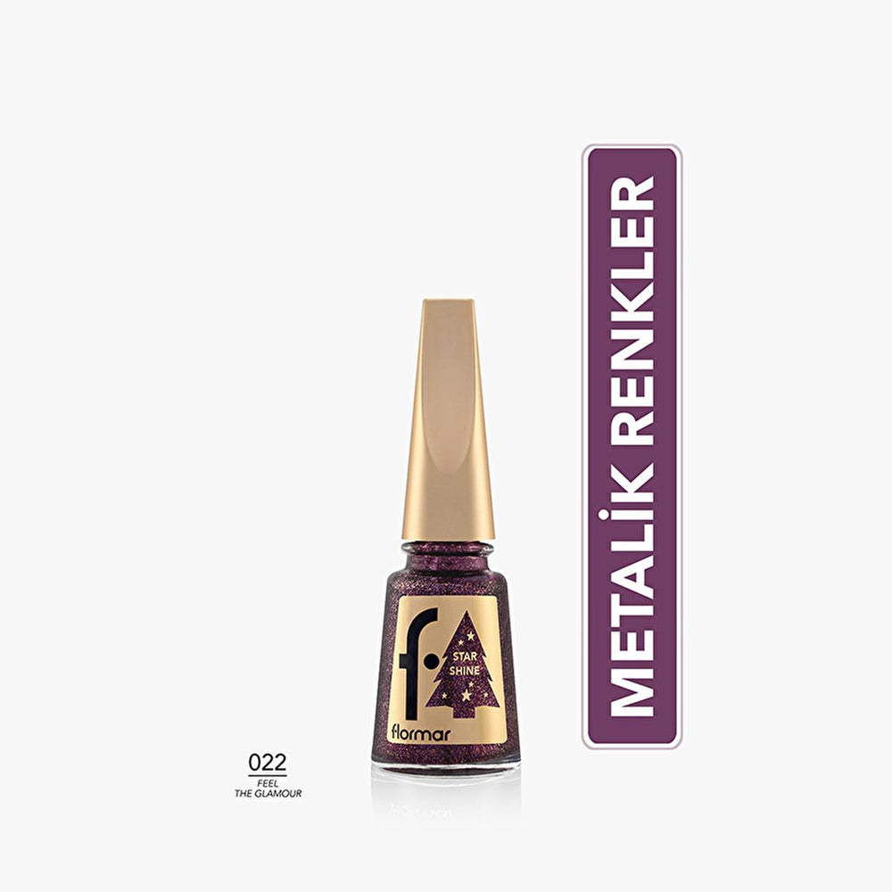Flormar Star Shine Yoğun Pigmentli Metalik Görünúmlö Oje - Metallic Nail Polish with High Pigmentation & Long - view 2