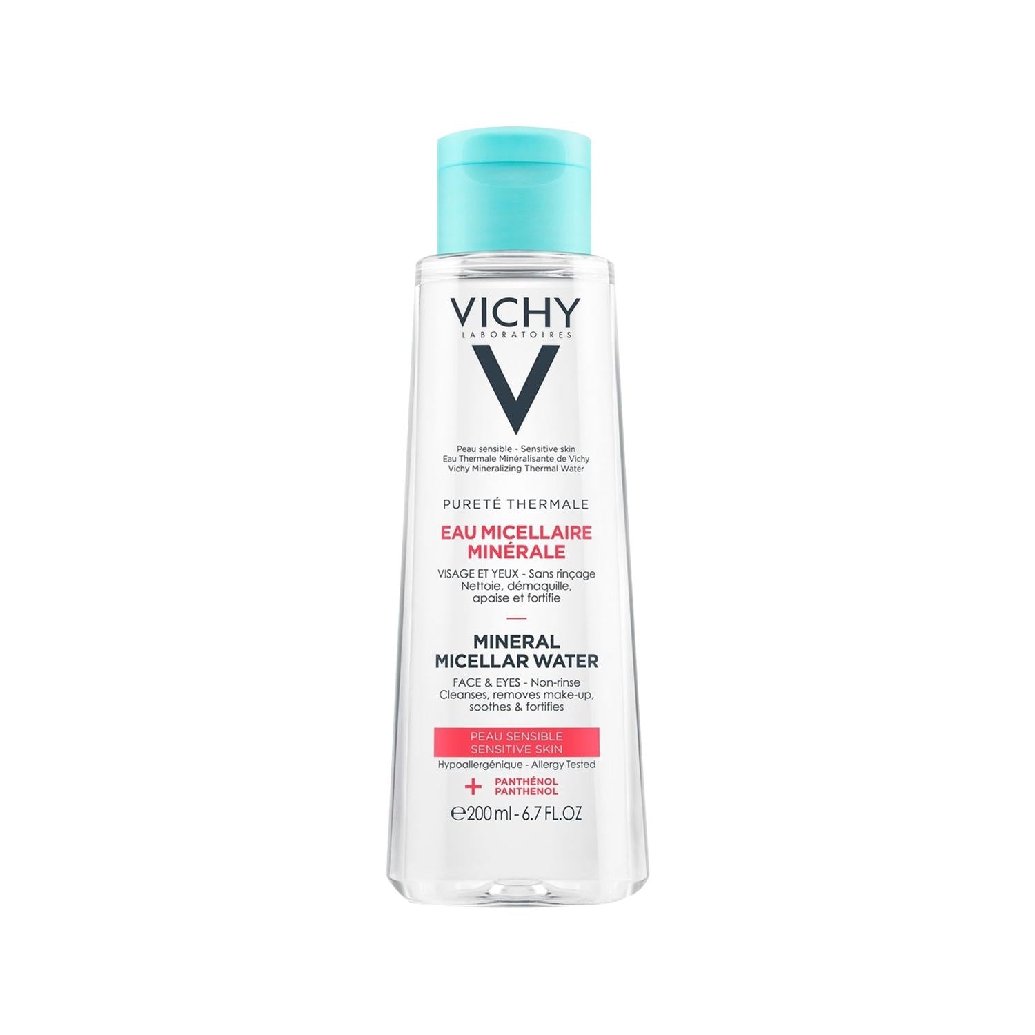 Vichy Purete Thermale Mineral Micellar Water for Face and Eye Area - Gentle Facial Cleanser for Sensitive Skin, 6.76 fl oz Vichy Purete Thermale Mineral Micellar Water - Gentle Cleanser Vichy Purete Thermale, Mineral Micellar Water, Gentle Facial Cleanser, Sensitive Skin Care, Eye Area Cleansing, Facial Cleansing, Makeup Removal, Skincare, Cosmetics, Beauty Products, Gentle Skincare, Sensitive Skin Solutions, Daily Cleansing, Travel Skincare