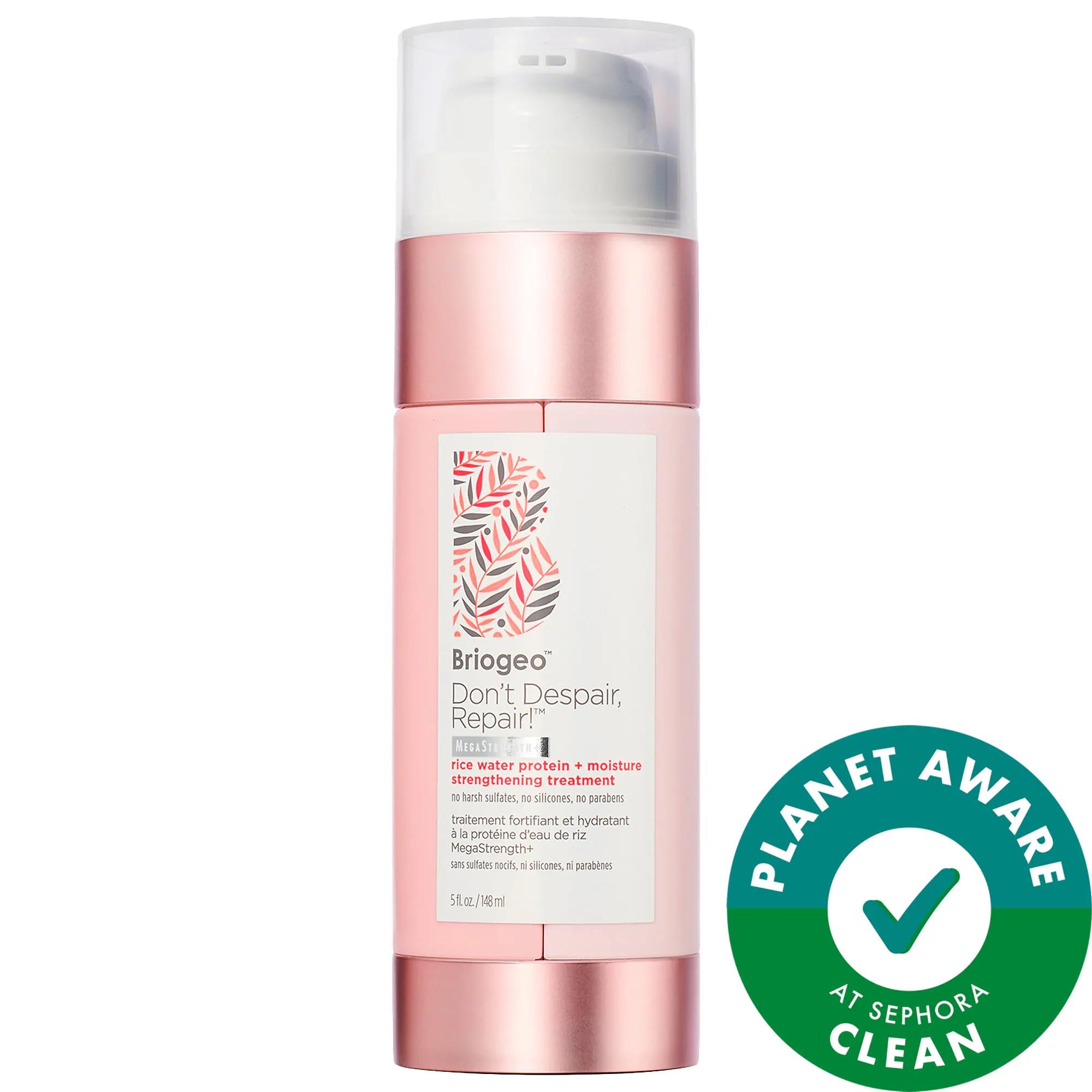 Briogeo Don't Despair, Repair! Rice Water Protein + Moisture Hair Treatment: Strengthens, Repairs & Reduces Breakage Briogeo Hair Treatment: Repair, Strengthen & Protect hair strengthening treatment, damaged hair repair, rice water protein treatment, vegan hair treatment, cruelty-free hair products, silicone-free hair treatment, natural hair repair, hair breakage treatment, B vitamin hair treatment, algae extract hair treatment, Hair Treatment, hair repair, hair mask, deep conditioner, dry hair, brittle ha