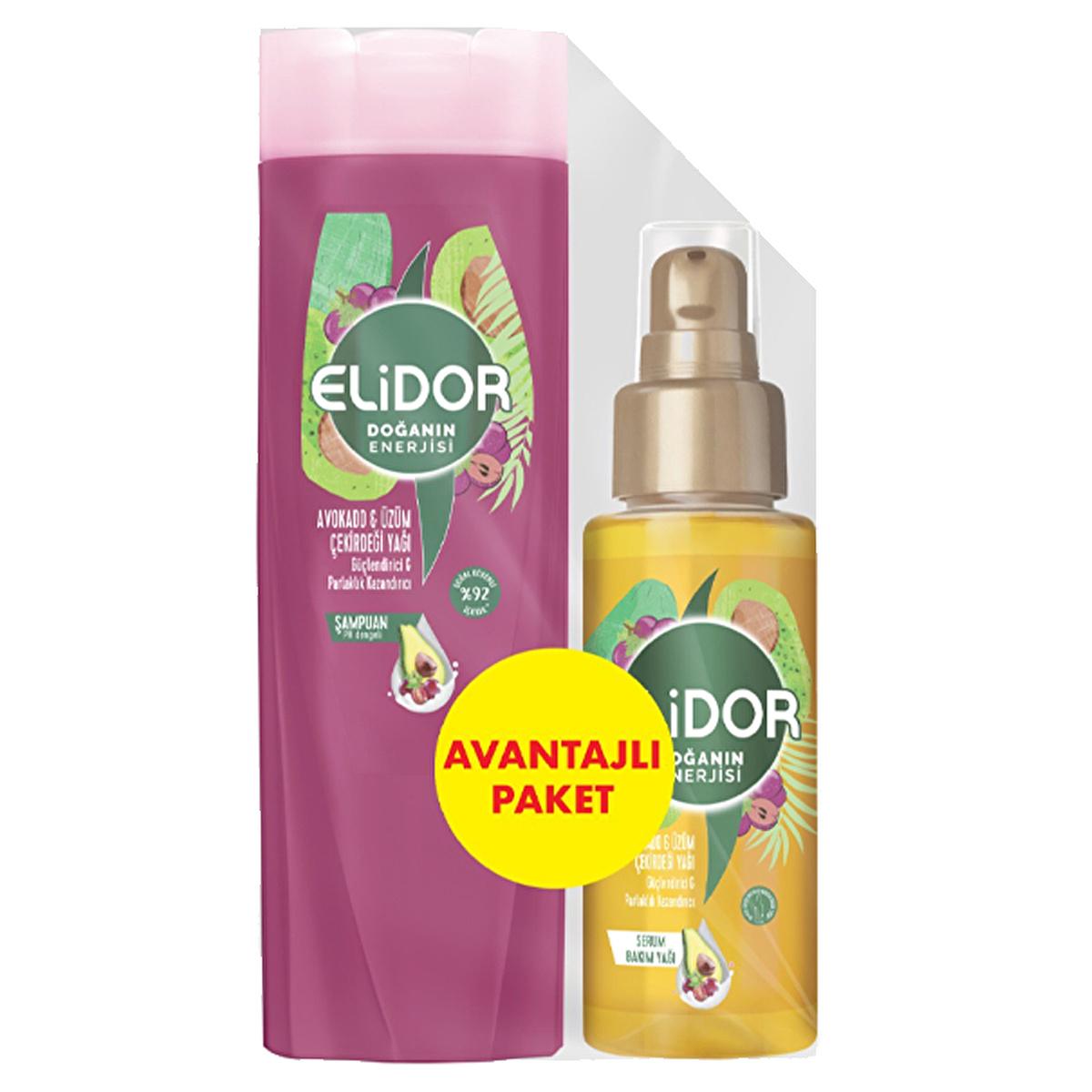 Elidor Avocado & Grape Seed Oil Hair Care Set: Natural Shampoo & Hair Oil for Shine, Strength & Nourishment - Paraben Free Elidor Avocado Hair Set: Natural Shine & Strength - Paraben Free avocado oil shampoo, grape seed oil hair care, natural shampoo, paraben free shampoo, shining hair shampoo, hair strengthening shampoo, Elidor shampoo, hair oil for shine, natural hair oil, hair care set, avocado oil hair care, grape seed oil shampoo, natural hair products, paraben free hair care, shine enhancing shampoo,
