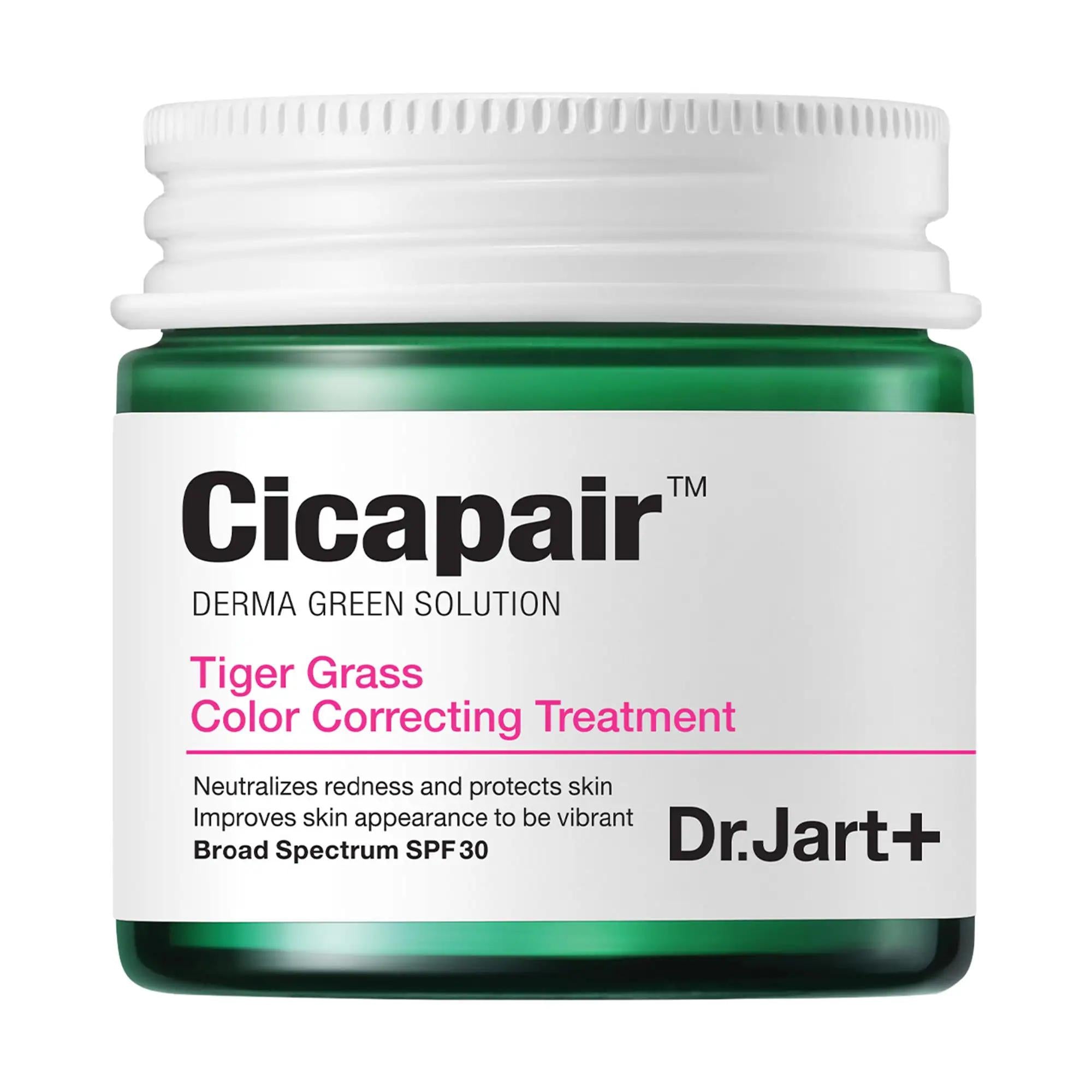 Dr. Jart+ Cicapair Tiger Grass Color Correcting Treatment SPF 30 - Soothe Redness & Protect Skin Dr. Jart+ Cicapair SPF 30 - Color Correcting Treatment for Redness Color Correcting Treatment, SPF 30, Cica Cream, Tiger Grass, Mineral Sunscreen, Skincare for Redness and Dryness, Korean Skincare, Moisturizer, Redness Relief, Sensitive Skin, Natural Skincare, Healthy Glow, Skincare Essentials