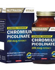 Nutraxin Chromium Picolinate Supplement: Supports Blood Sugar & Weight Management, 90 Capsules - Sugar, Salt, & Dairy-Free Nutraxin Chromium Picolinate: Blood Sugar & Weight Support Chromium Picolinate, Chromium supplement, Blood sugar support, Weight management supplement, Mineral supplement, Nutraxin, Sugar free supplement, Dietary supplement, Chromium capsules, chromium, picolinate, blood sugar, weight management, sugar-free, supplement, mineral, capsules, health-conscious, blood sugar levels, weight man