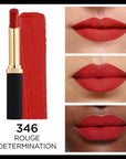 L'Oreal Paris Color Riche Intense Volume Matte Lipstick - 346 Rouge Determination - Volumizing, Hydrating Red Matte Lipstick L'Oreal Paris Matte Lipstick - Volumizing & Hydrating - Rouge 346 matte lipstick, volumizing lipstick, hyaluronic acid lipstick, red matte lipstick, Loreal lipstick, fuller lips lipstick, long lasting matte lipstick, rouge lipstick, 346 Rouge Determination, lipstick, matte finish, volumizing effect, hydrating lipstick, intense color, lip color, makeup, beauty, cosmetics, lip enhancem