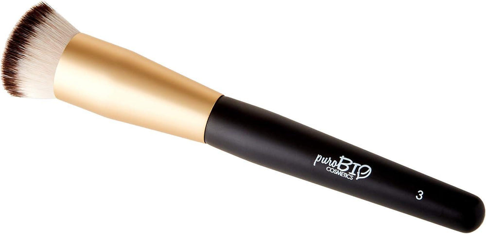 Purobio Makeup Brush for Powder Foundation - High-Quality Bristles, Ergonomic Design, Cruelty-Free Cosmetic Tool - view 2