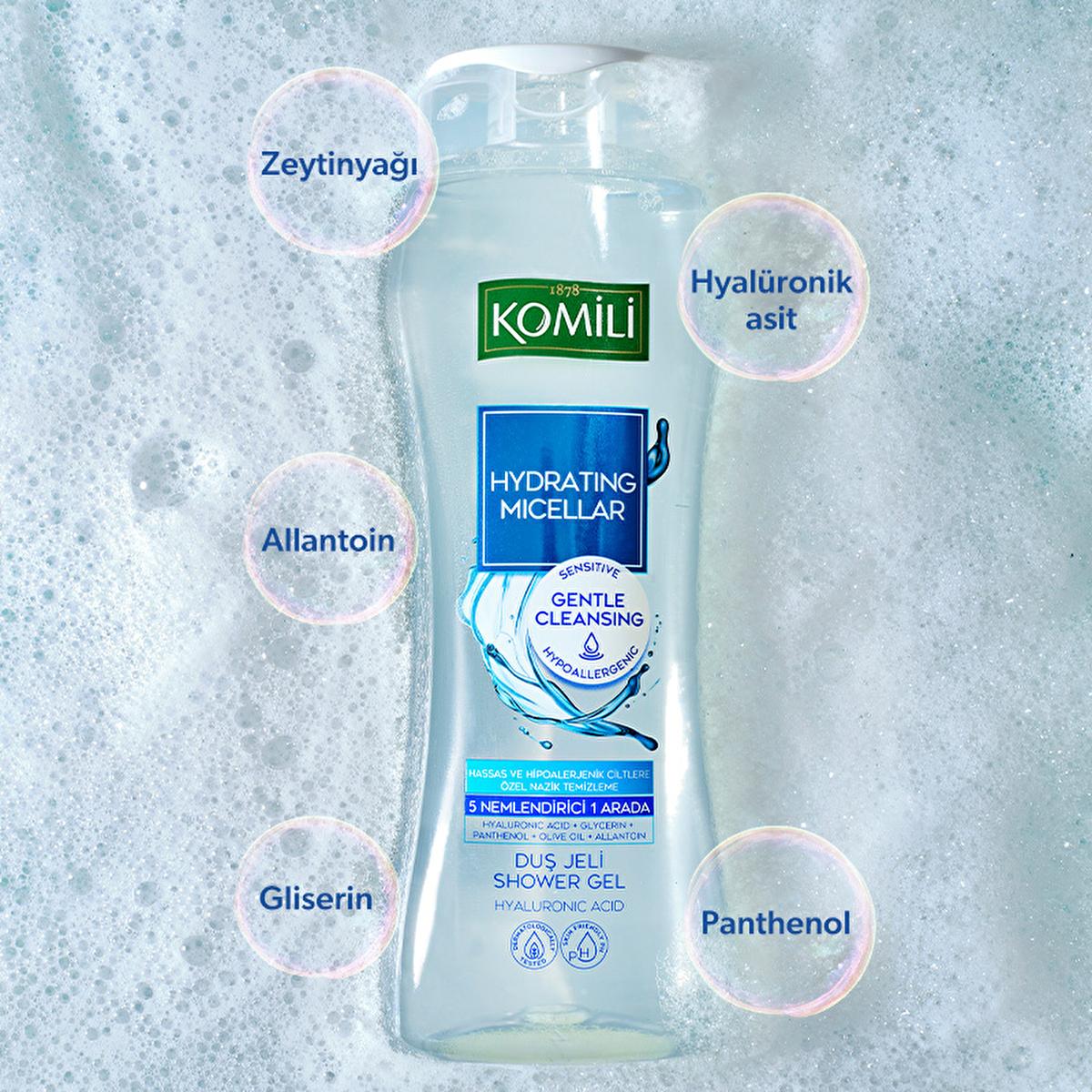 Komili Hydrating Micellar Shower Gel for Sensitive Skin - Gentle Cleansing & Moisturizing - 16.91 fl oz Komili Hydrating Micellar Shower Gel - Gentle & Moisturizing hydrating micellar shower gel, sensitive skin care, gentle cleansing products, dermatologically tested shower gel, hypoallergenic shower gel, micellar technology, moisturizing shower gel, skin hydration, gentle cleansing, sensitive skin solutions, skincare essentials