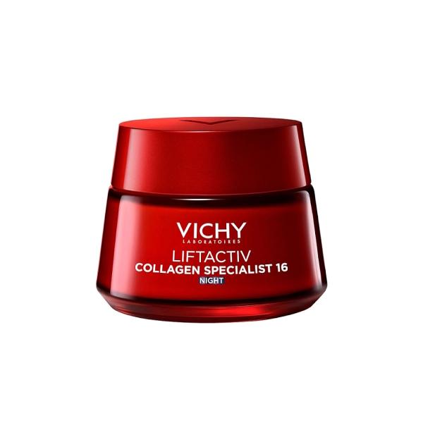 Vichy Liftactiv Collagen Specialist Anti-Aging Night Cream 50ml - Dermatologically Tested Hypoallergenic Nighttime Skincare for Wrinkle Reduction and Improved Skin Tone Vichy Liftactiv Collagen Specialist Night Cream 50ml - Anti-Aging Skincare anti-aging night cream, Vichy Liftactiv Collagen Specialist, anti-wrinkle cream, nighttime skincare, dermatologically tested hypoallergenic cream, skincare for sensitive skin, wrinkle reduction, improved skin tone, Vitamin C skincare, peptides, resveratrol, Vichy Mine
