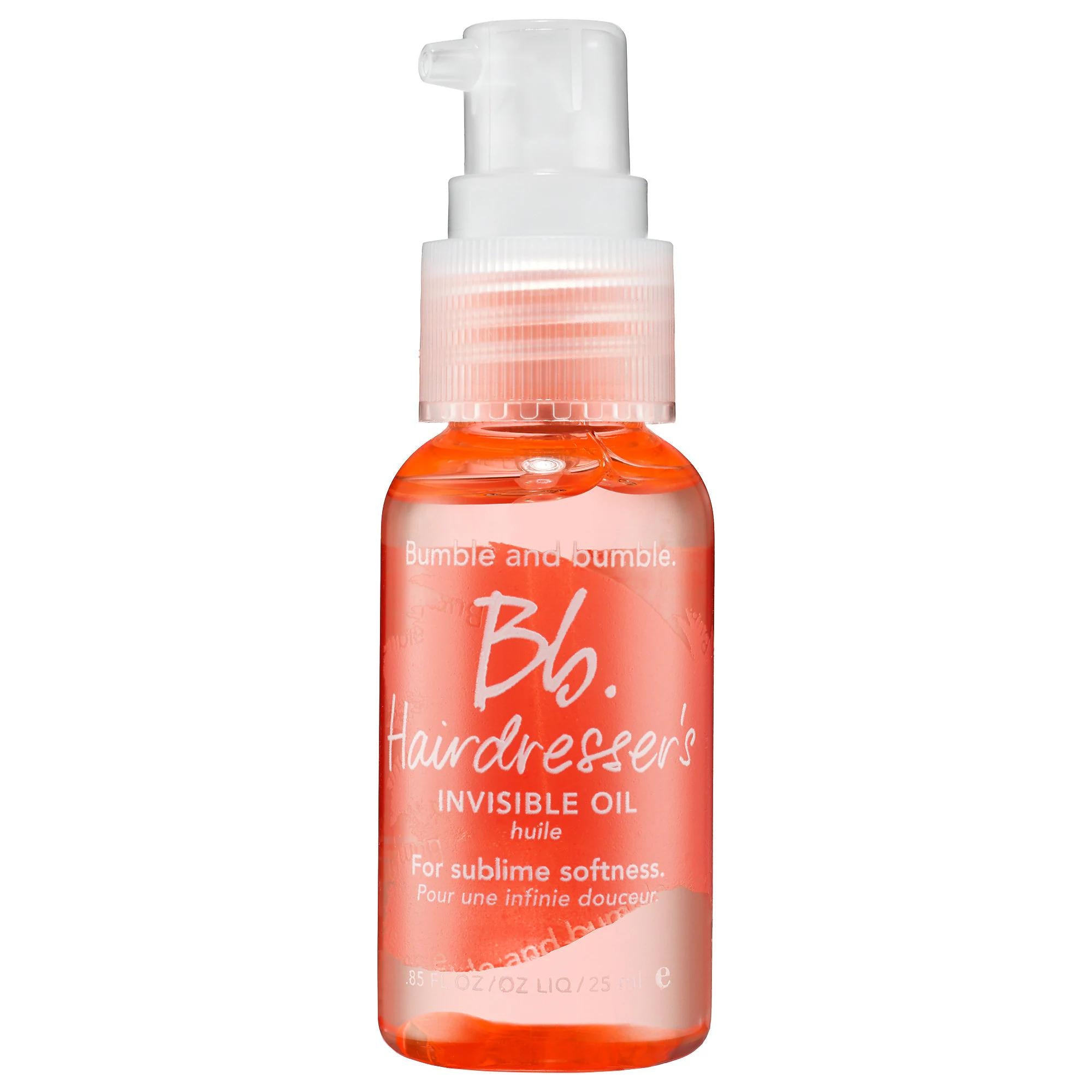 Bumble and bumble Hairdresser's Invisible Oil: Frizz Control, Heat & UV Protection, Shine - Lightweight Hair Oil for Dry, Damaged Hair Bumble & bumble Hair Oil: Frizz Control, Heat Protect, Shine hair oil, frizz reducing oil, heat protection hair product, UV protection hair oil, shine enhancing hair oil, sulfate free hair oil, hair oil for dry hair, anti frizz treatment, hair serum, hair smoothing oil, hair oil, frizz control, heat protection, UV protection, shine, dry hair, damaged hair, medium hair, thick