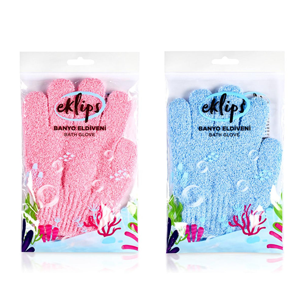 Eklips Exfoliating Bath Glove - Deep Cleansing, Smooth Skin, Assorted Colors - Exfoliator