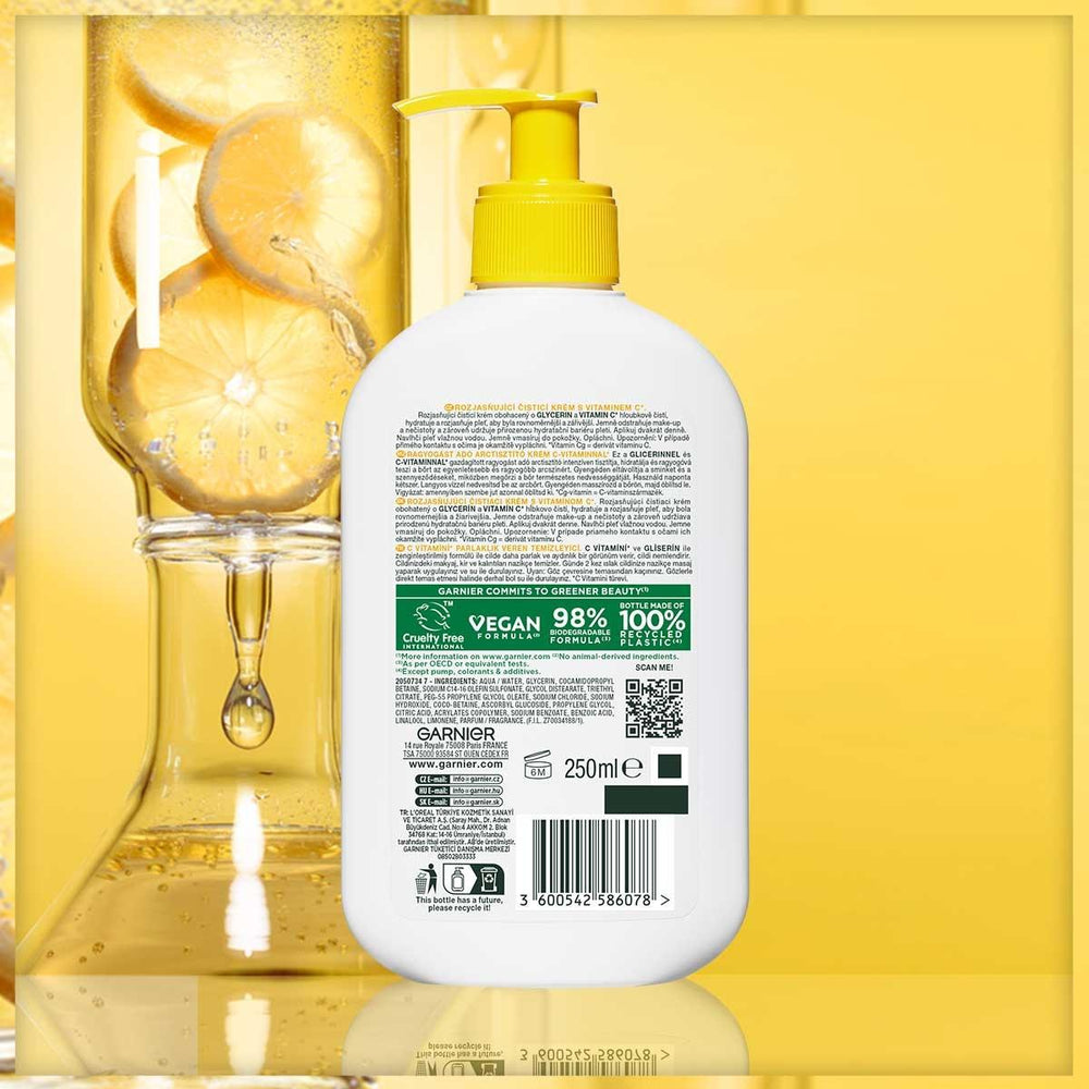 Garnier Vitamin C Brightening Facial Cleanser - 8.45 fl oz - Enhances Skin Radiance & Provides Antioxidant Benefits - image 6
