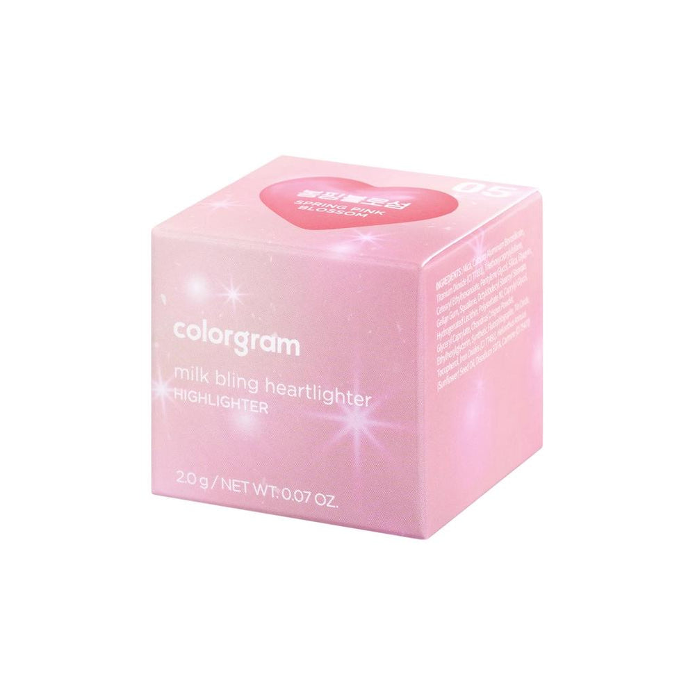 Colorgram Milk Bling Heartlighter 05 Spring Pink Blossom 3 x 2.2g (Pack of 3)