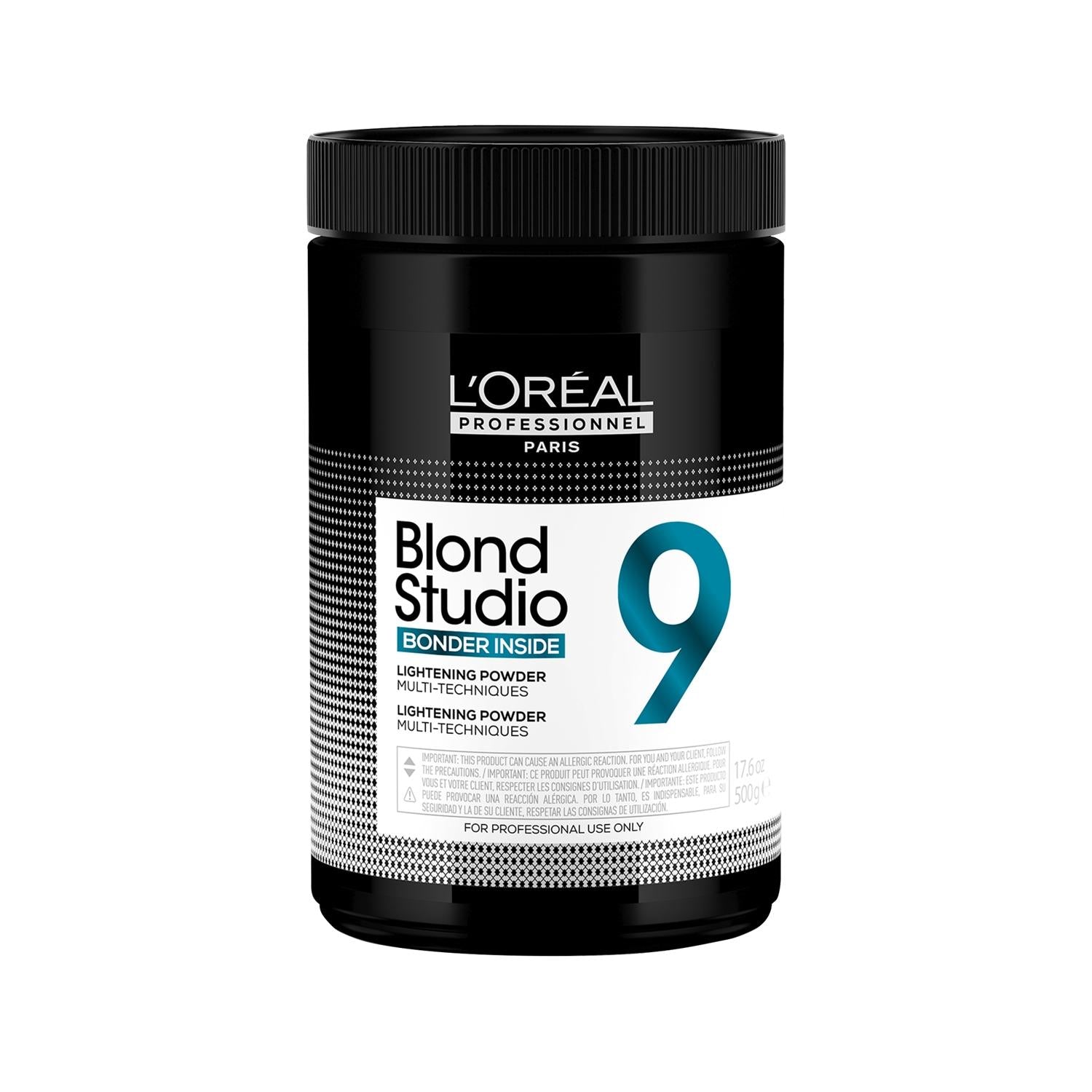 L'Oreal Professionnel Paris Blond Studio Bonder Inside 9 Ton Hair Bleaching Powder - Achieves Significant Lightening, Repairs Hair - 500g L'Oreal Blond Studio 9 Ton Bleach Powder L'Oreal Professionnel Paris, Blond Studio Bonder Inside, 9 Ton hair bleach, Hair lightening powder, Professional hair care products, Hair bleaching, Professional hairstylist products, Significant hair lightening, Bonder Inside technology, 500g hair bleach