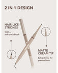 Sheglam On Demand 2-in-1 Brow Pencil for Defined Brows Taupe 03