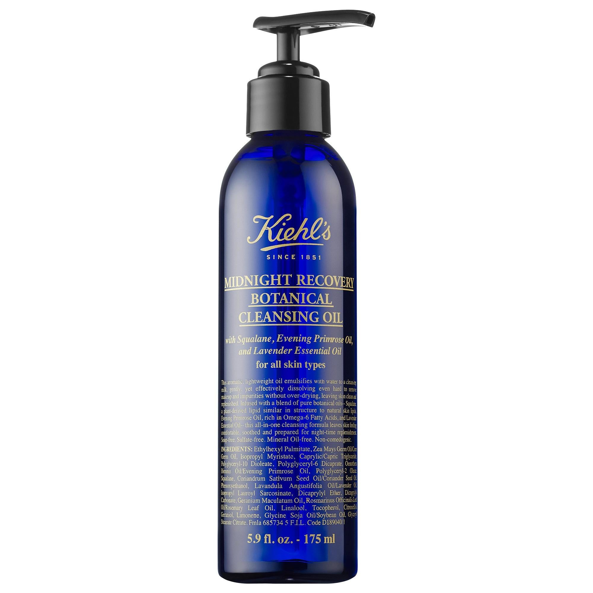 Kiehl's Midnight Recovery Botanical Cleansing Oil - Gentle Makeup Remover for Normal to Dry Skin Kiehl's Midnight Recovery Cleansing Oil - Gentle Makeup Remover botanical cleansing oil, natural skincare, gentle makeup remover, non-comedogenic cleanser, Kiehl's Midnight Recovery, Kiehl's, cleansing oil, makeup remover, normal skin, dry skin, sensitive skin, skincare, cosmetics, Kiehl's products