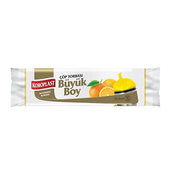 Koroplast Mandarin Scented Trash Bags - Large, Recyclable, 10 Count - Fresh Waste Disposal Solution Koroplast Mandarin Scented Trash Bags - Fresh & Eco-Friendly scented trash bags, mandarin scented trash bags, recyclable trash bags, large trash bags, fragrant waste disposal bags, eco-friendly trash bags, household essentials, waste management, home hygiene, Koroplast