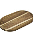 Ideenwelt Decorative Oval Acacia Wood Stand