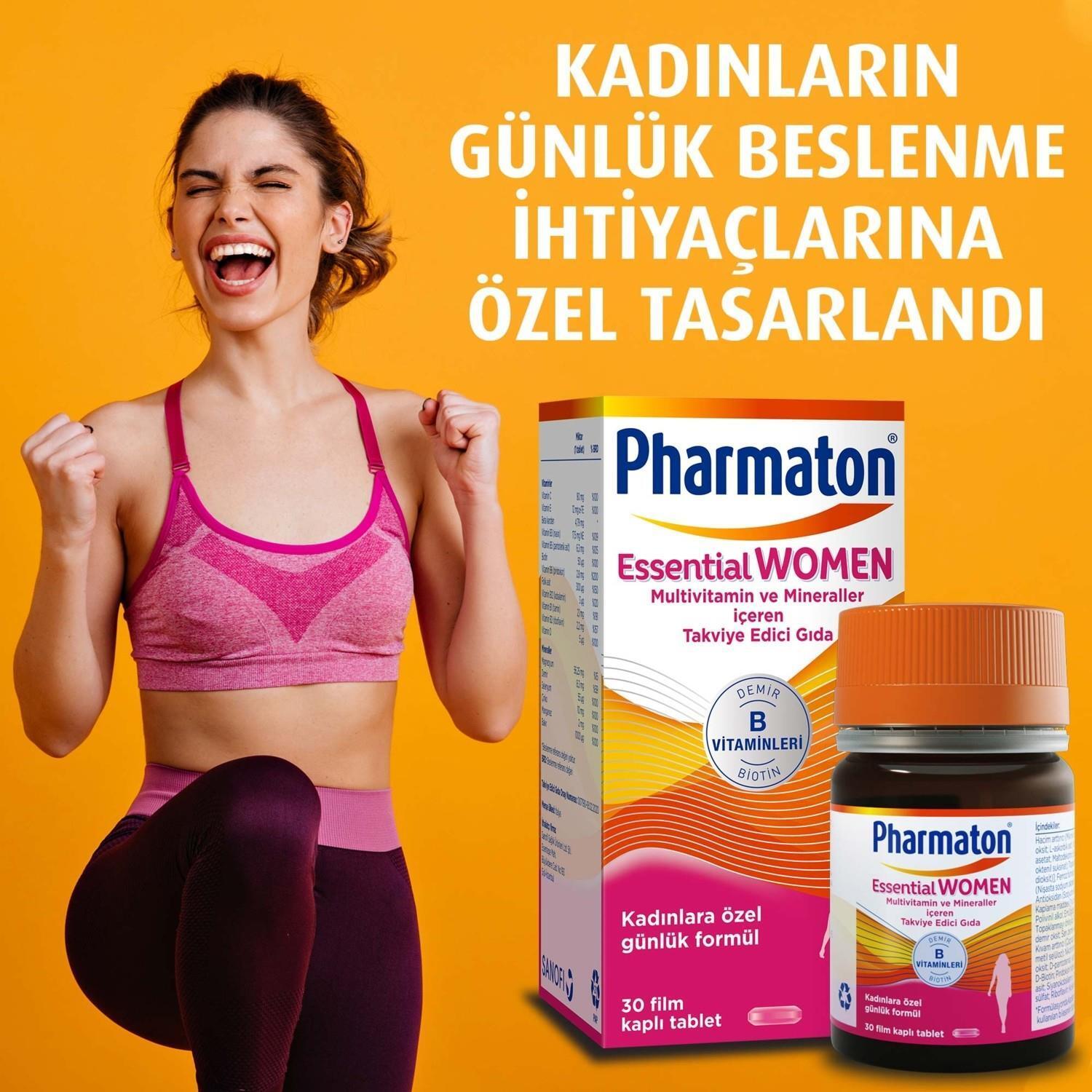 Pharmaton Essential Women Multivitamin Supplement for Women's Health - Daily Vitamin and Mineral Supplement for Women, 30 Tablets Pharmaton Essential Women Multivitamin Supplement Multivitamin for Women, Women's Health Supplements, Vitamin and Mineral Supplement, Daily Multivitamin, Pharmaton Essential Women, Women's Nutrition, Health Supplements, Dietary Supplements, Vitamin Supplements, Mineral Supplements