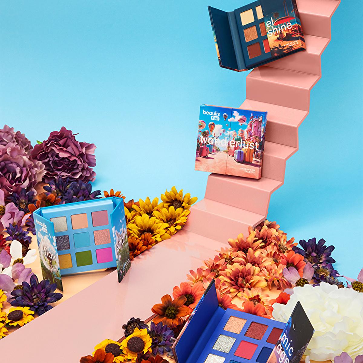 Beaulis Fun Flowerfall 9'lu Far Paleti 806 Crystal Bloom - Makeup Eyeshadow Palette with 9 Shades Beaulis Flowerfall Eyeshadow Palette - 9 Shades Makeup Eyeshadow Palette, Beaulis Fun Flowerfall, 9 Eyeshadow Shades, Cosmetic Palette, Flowerfall Eyeshadow, Makeup for Creative Expression, Eyeshadow with Shimmery and Matte Finishes, Beauty Products for Women, Cosmetics for Eye Makeup, Beaulis Makeup Products