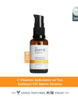 The Purest Solutions Vitamin C Serum - Brightening, Anti-aging Skincare for Uneven Skin Tone Vitamin C Serum for Brightening & Anti-aging | The Purest Solutions Vitamin C Serum, Brightening Serum, Anti-aging Skincare, Dermatologically Tested Skincare, Skincare for Uneven Skin Tone, Hyperpigmentation Treatment, Sensitive Skin Friendly, Paraben Free, Sulfate Free, Lightweight Serum, Antioxidant Skincare, Glowing Skin, Radiant Complexion, Skincare Essentials, Beauty Products for Hyperpigmentation