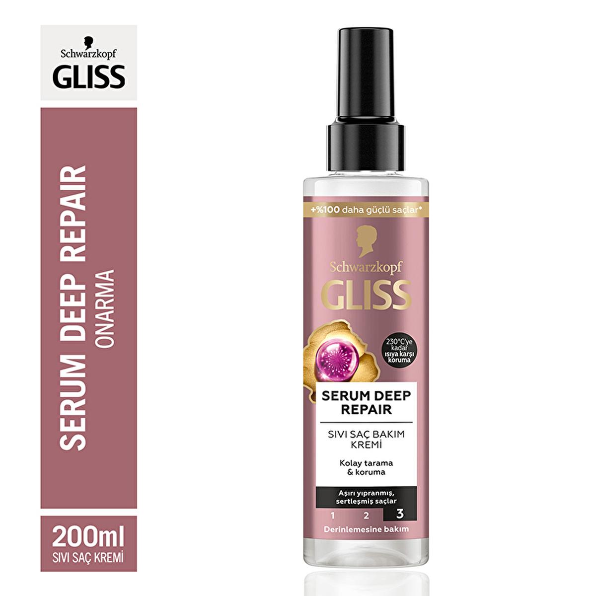 Gliss Deep Repair Hair Serum - Protein Complex & Fig Extract for Damaged Hair, 200ml Gliss Deep Repair Serum for Damaged Hair hair repair serum, damaged hair care, protein hair treatment, hair nourishment, softening hair products, hair serum, hair repair, damaged hair, protein complex, fig extract, hair care, hair health, hair vitality