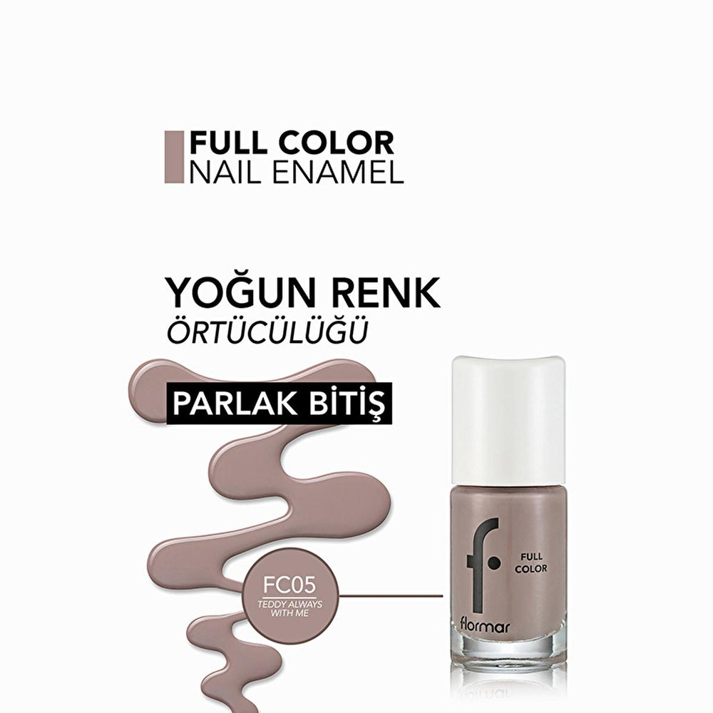 Flormar Full Color Ekstra Yoğun Pigmentli Oje - Vibrant, Long-Lasting Nail Polish with High Pigmentation - view 2