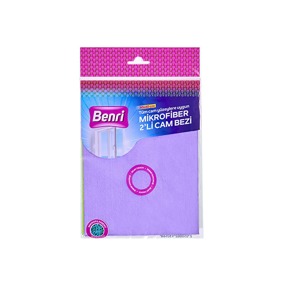 Benri Microfiber Cleaning Cloth - Quick Drying, Lint Free Glass Cleaning Cloth for Shiny Surfaces - view 2