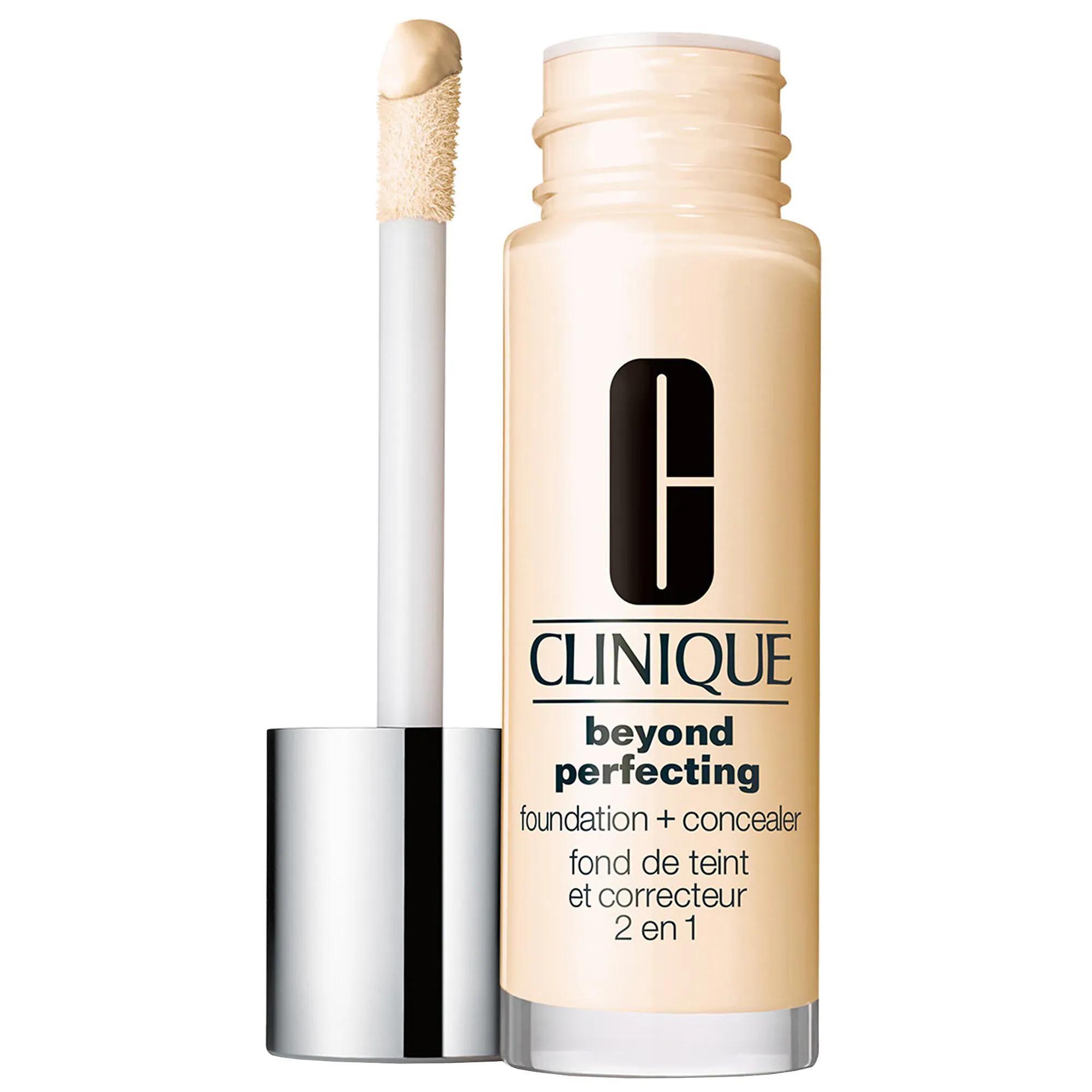 Clinique Beyond Perfecting Foundation + Concealer - Oil-Free, Full-Coverage, 24-Hour Wear Makeup for All Skin Types Clinique Beyond Perfecting Foundation - Oil-Free & Long-Lasting foundation and concealer, oil-free foundation, full-coverage foundation, long-lasting foundation, fragrance-free cosmetics, Clinique, makeup, face makeup, cosmetics for all skin types, natural matte finish, sweat-resistant, humidity-resistant, 24-hour wear