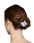 Linziclip Midi Pearl-Look White Hair Claw Clip for Secure Hold