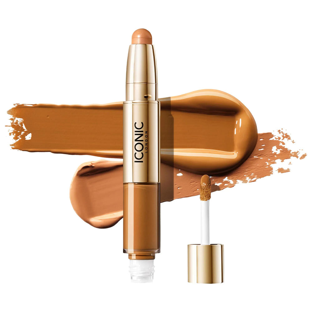 Radiant Vegan Concealer & Brightening Crayon Duo - Cruelty-Free Liquid Concealer for Dark Circles & Brightening Makeup Radiant Concealer & Brightening Crayon Duo - Vegan & Cruelty-Free vegan concealer, cruelty-free brightening crayon, liquid concealer for dark circles, brightening makeup for undereye, dual-ended concealer and highlighter, concealer, brightening crayon, makeup, face makeup, vegan beauty products, cruelty-free makeup, natural finish concealer, under-eye brightening, flawless finish makeup