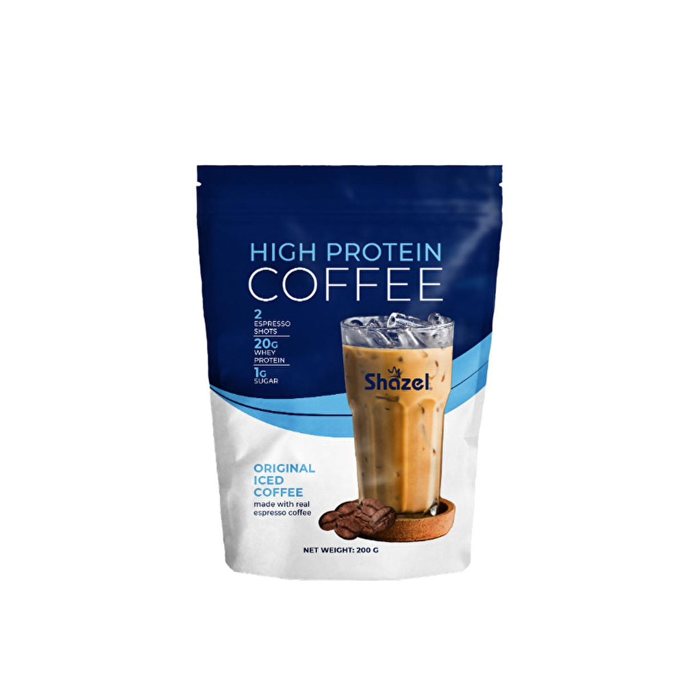 Shazel High Protein Cold Coffee - Arabica Coffee Extract, Stevia Sweetened, Fitness Coffee Drink - Vitamin & Supplement