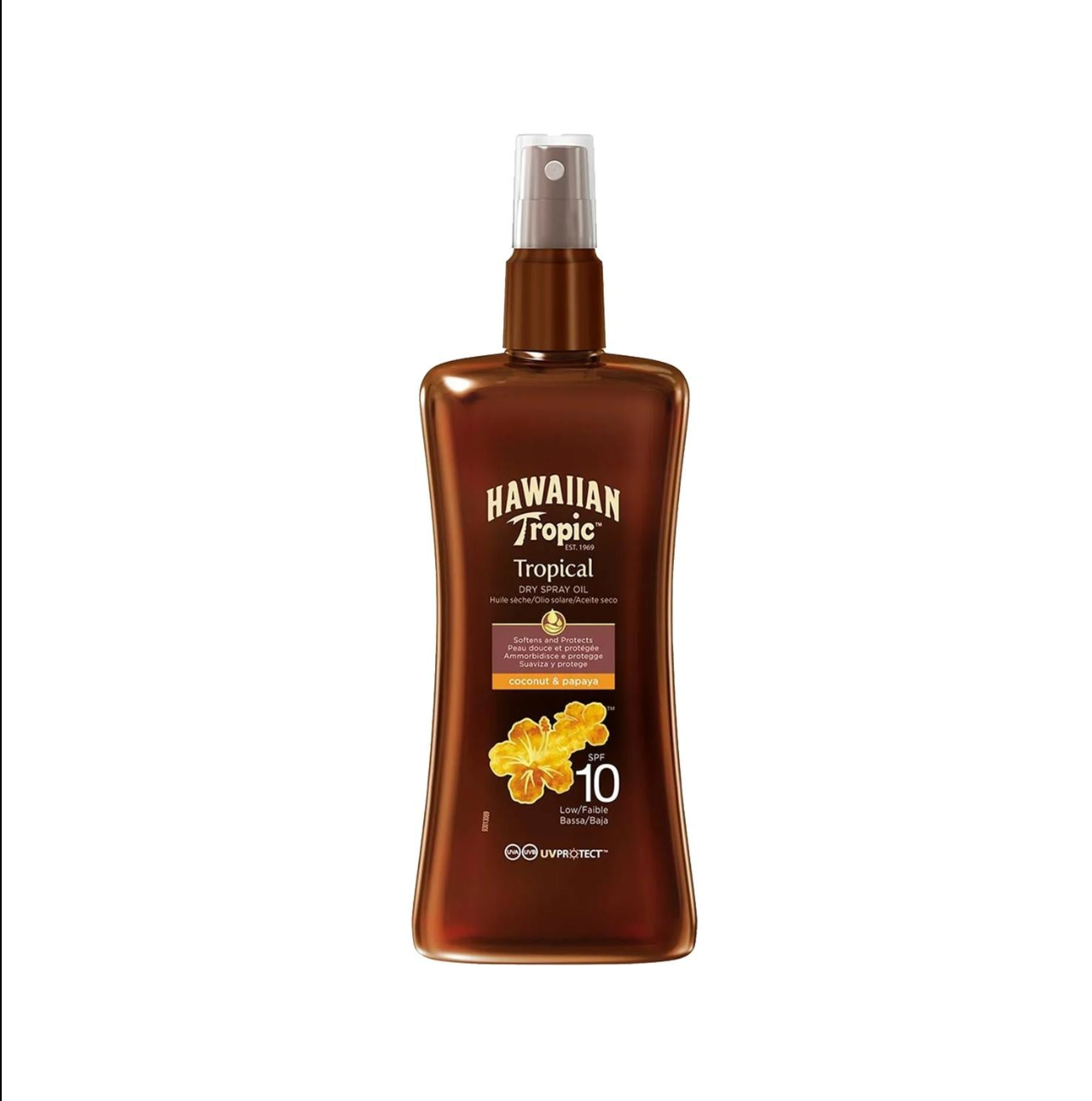 Hawaiian Tropic Tanning Oil Spray SPF 10 - 200ml Bronzing Spray for Sun-Kissed Glow