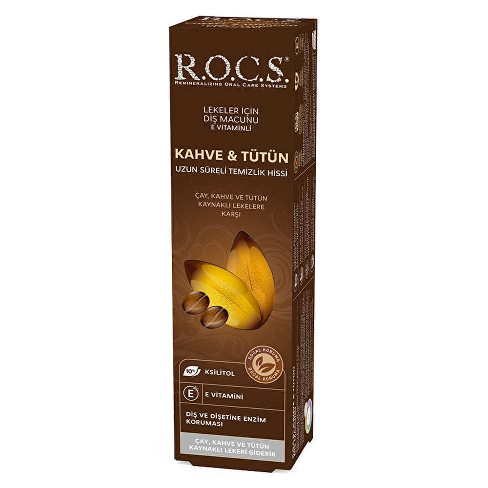 Rocs Coffee & Tobacco Stain Removal Toothpaste 74g