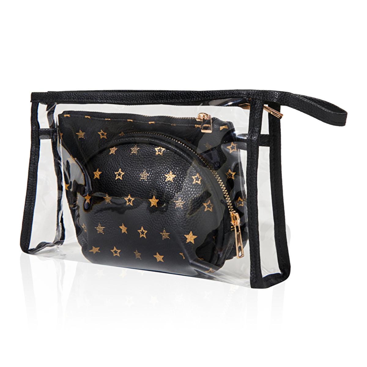 Eklips 3-Piece Set Bag - Black PVC, Fashionable Storage & Organization Eklips 3-Piece Bag Set - Black PVC Storage 3-piece bag set, PVC bag, black bag set, fashionable storage, coordinated accessories, stylish storage, organization solution, travel accessories, daily essentials, gift ideas for her, gift ideas for him, fashion accessories, storage bags, PVC storage, black storage bags, Eklips design