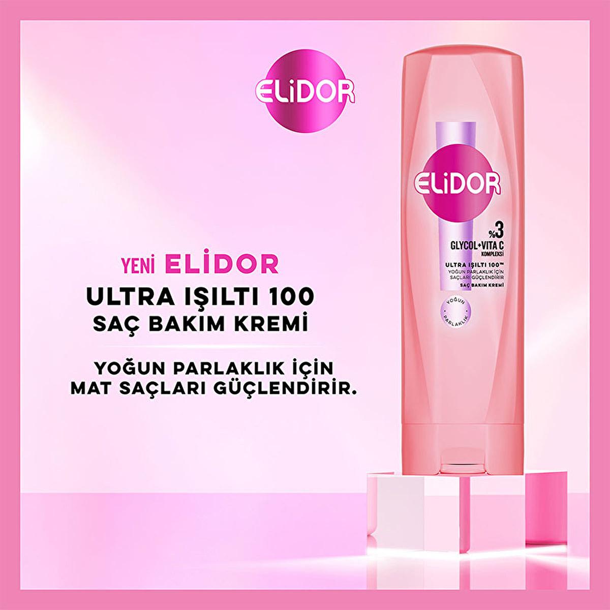 Elidor Ultra Işıltı 100 Hair Care Cream - Intense Shine & Nourishment for Damaged Hair Elidor Ultra Işıltı 100 Hair Cream - 100hr Shine & Repair hair care cream, intense shine hair treatment, damaged hair repair, Elidor Ultra Işıltı, hair nourishment product, hair care, hair repair, dry hair solution, colored hair care, heat styling damage repair