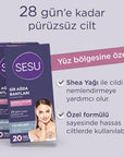Sesu Sensitive Skin Wax Strips for Facial & Body Hair Removal - Gentle, Sugar-Free, Calendula Infused Sesu Sensitive Skin Wax Strips - Gentle & Effective Hair Removal sensitive skin wax strips, facial wax strips, body wax strips for sensitive areas, Calendula Officinalis wax strips, sugar-free wax strips, gentle hair removal, natural ingredients, honey-infused wax strips, effective on short hairs, quick hair removal, beauty essentials, personal care, skincare, hair removal for sensitive skin