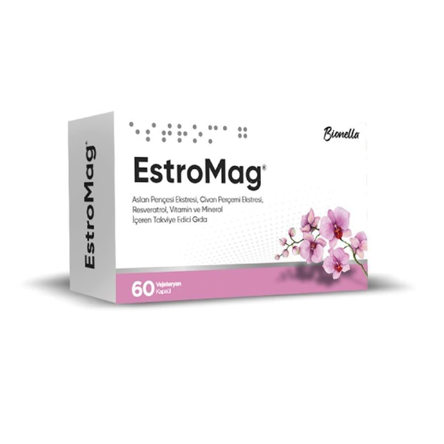 Estromag Dietary Supplement - Magnesium & Herbal Extracts for Women's Health & Wellness Estromag Magnesium Supplement for Women's Health Dietary Supplement, Magnesium Supplement, Herbal Extracts, Vitamin D3, Vitamin B6, Women's Health, Natural Health Supplements, Wellness, Nutritional Support, Hormonal Balance